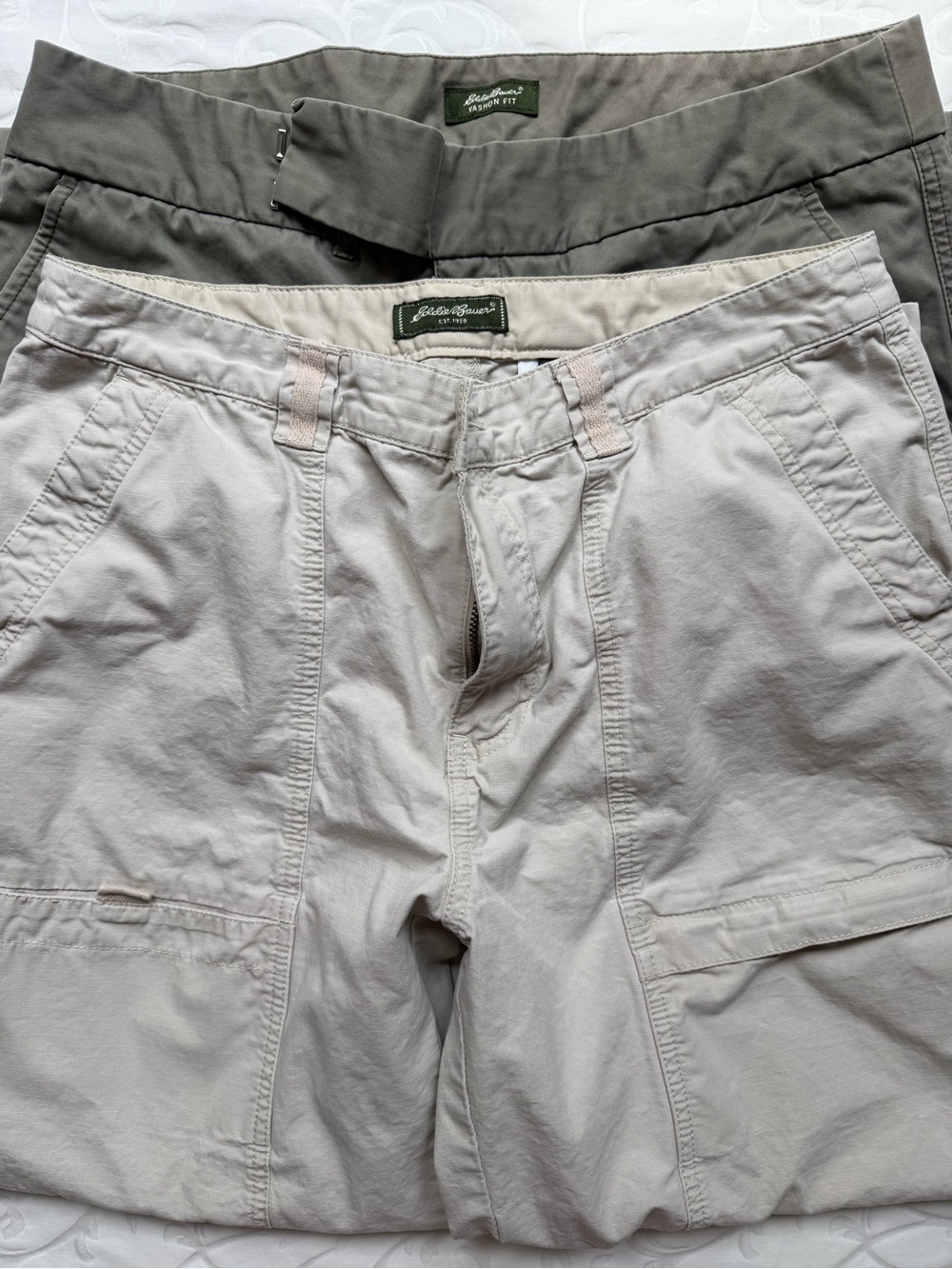 Women’s Eddie Bauer Chinos Tan Olive Sz 12